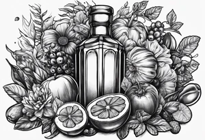999 with different things around it from juice wrlds albums tattoo idea