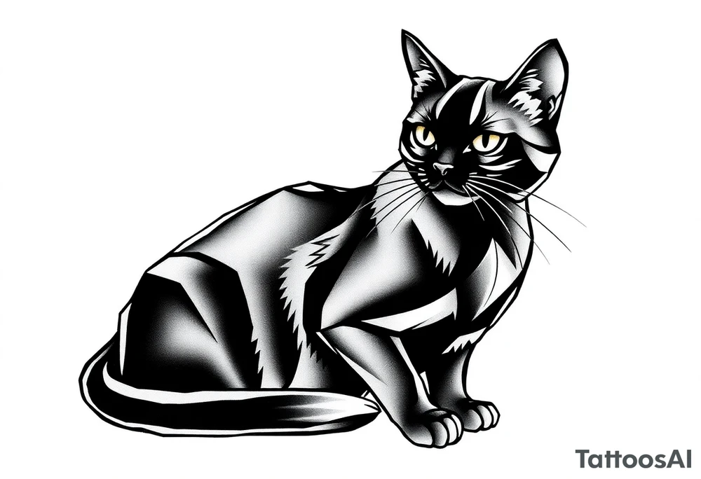 Black Cat tattoo idea