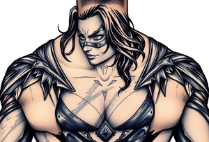 Create a comic book cover for a black female superhero named aquaRaven tattoo idea