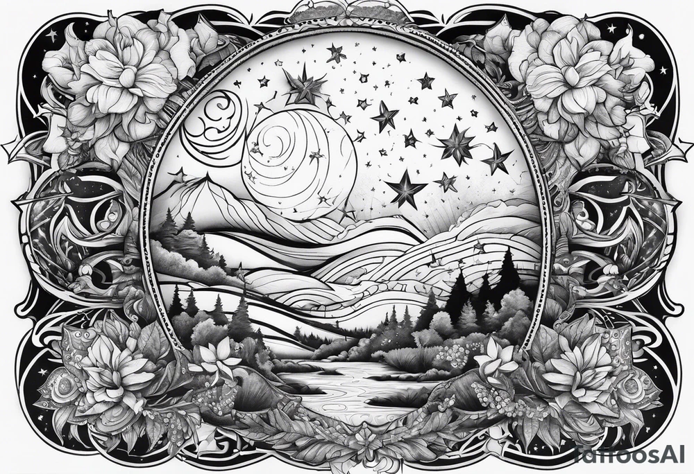 A star in the sky tattoo idea
