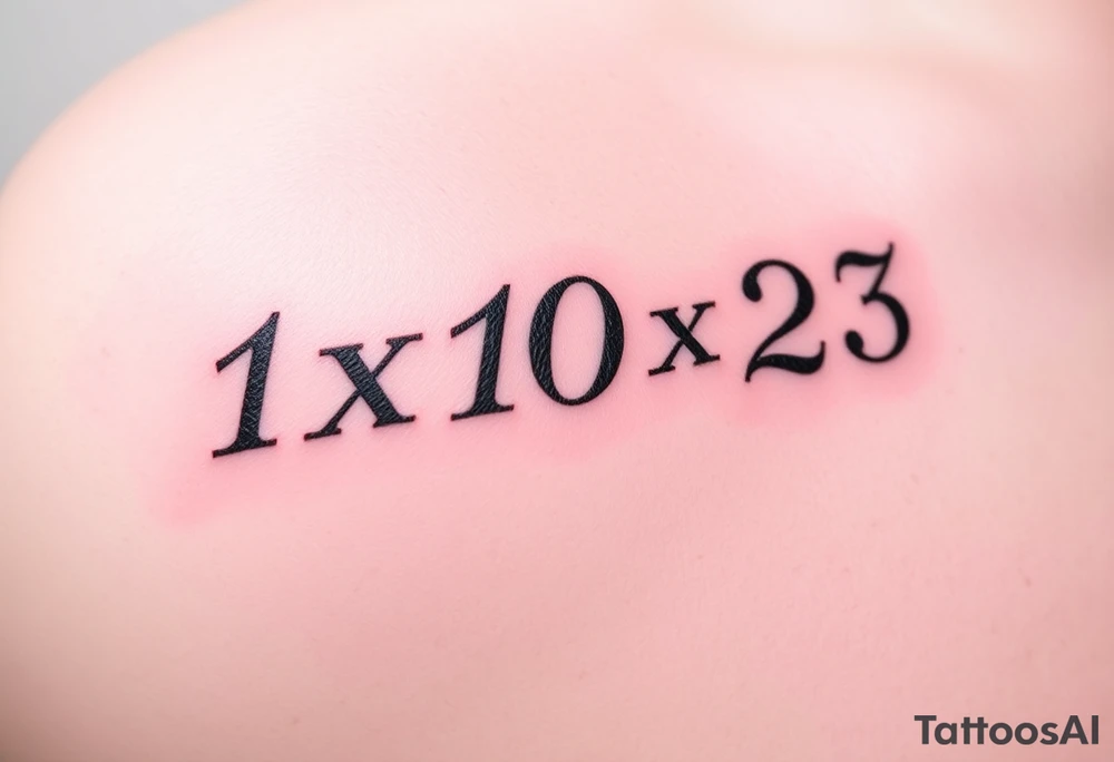 1x10^23 tattoo idea
