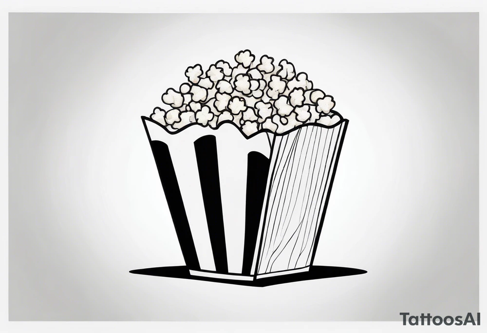 popcorn box tattoo idea