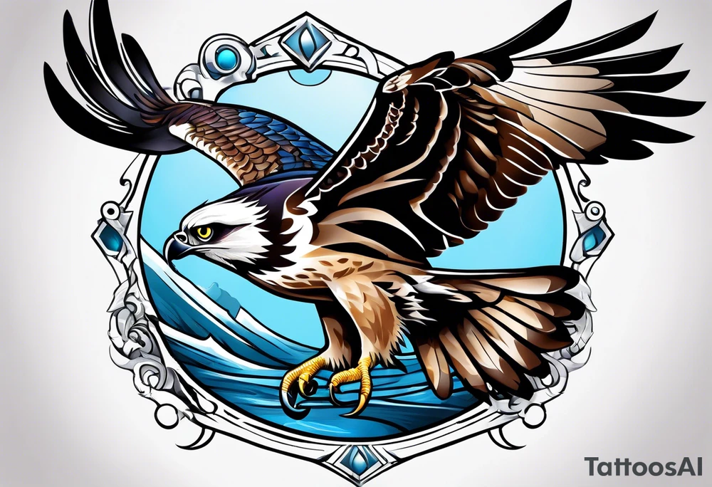 osprey diving tattoo idea