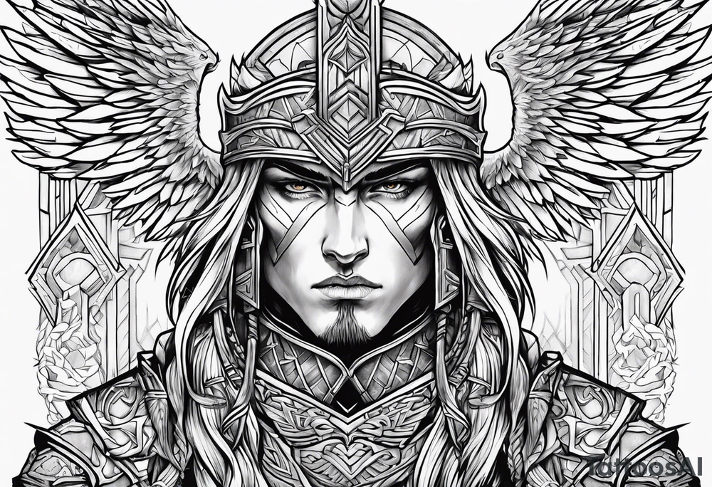 Valhalla fallen warrior tattoo idea