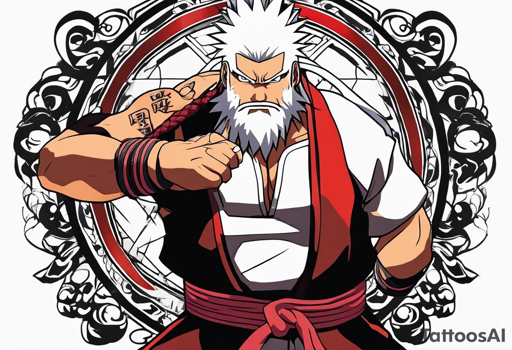 Sage mode jiraiya from the anime naruto tattoo idea