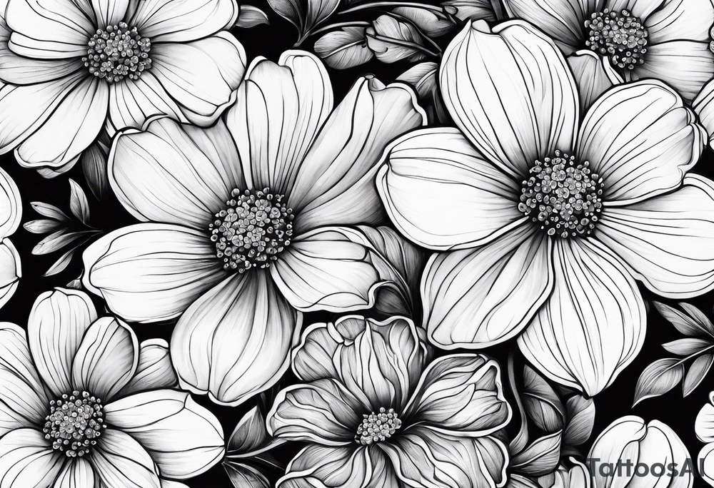 Forget me not flowers tattoo idea