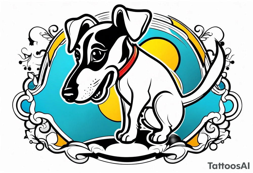 Grinning jack Russell tattoo idea
