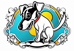 Grinning jack Russell tattoo idea