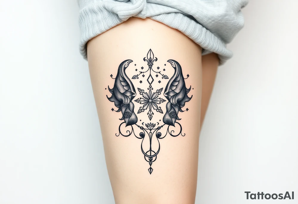 Tarot, the lovers ,witchy, Norse ,runes tattoo idea