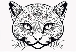 cats head tattoo idea