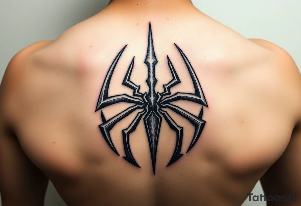 Ambigram of “star wars” and spiderman tattoo idea