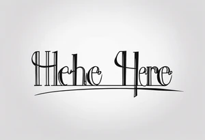 Cut here lettering tattoo design tattoo idea