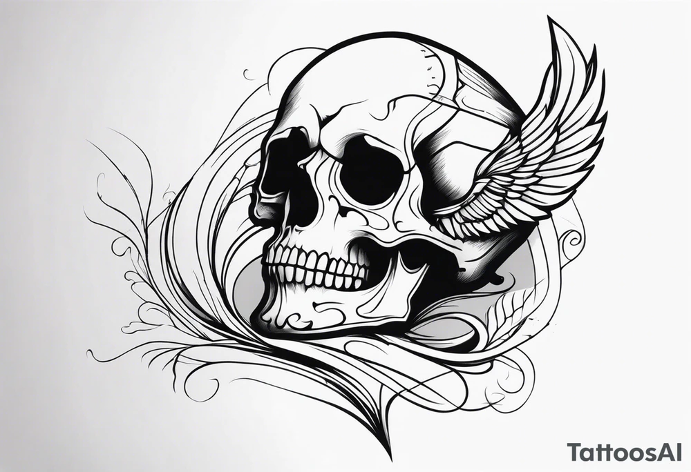 SIDE VIEW SKULL tattoo idea