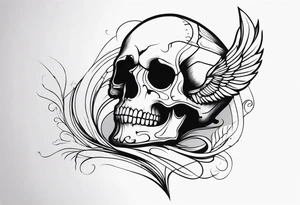SIDE VIEW SKULL tattoo idea