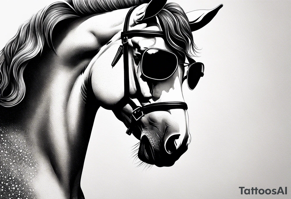 centaur with sunglasses tattoo idea