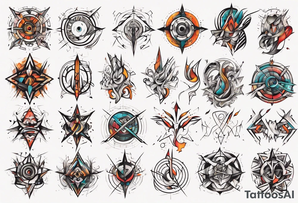 Abstract linear tattoo idea