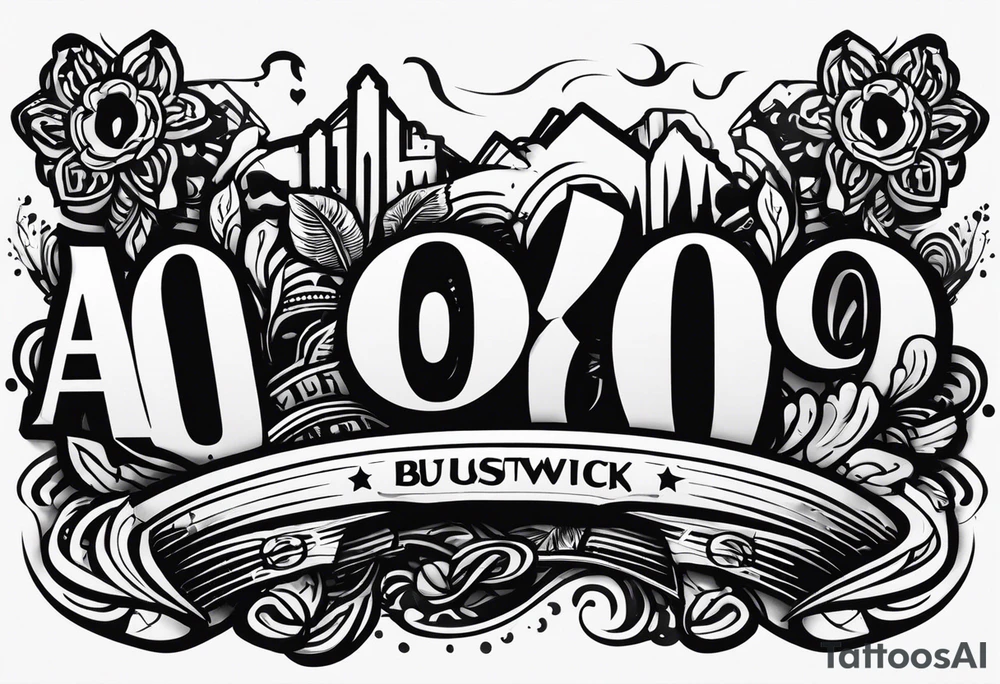 A banner that reads AO..BUSHWICK tattoo idea