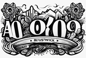 A banner that reads AO..BUSHWICK tattoo idea