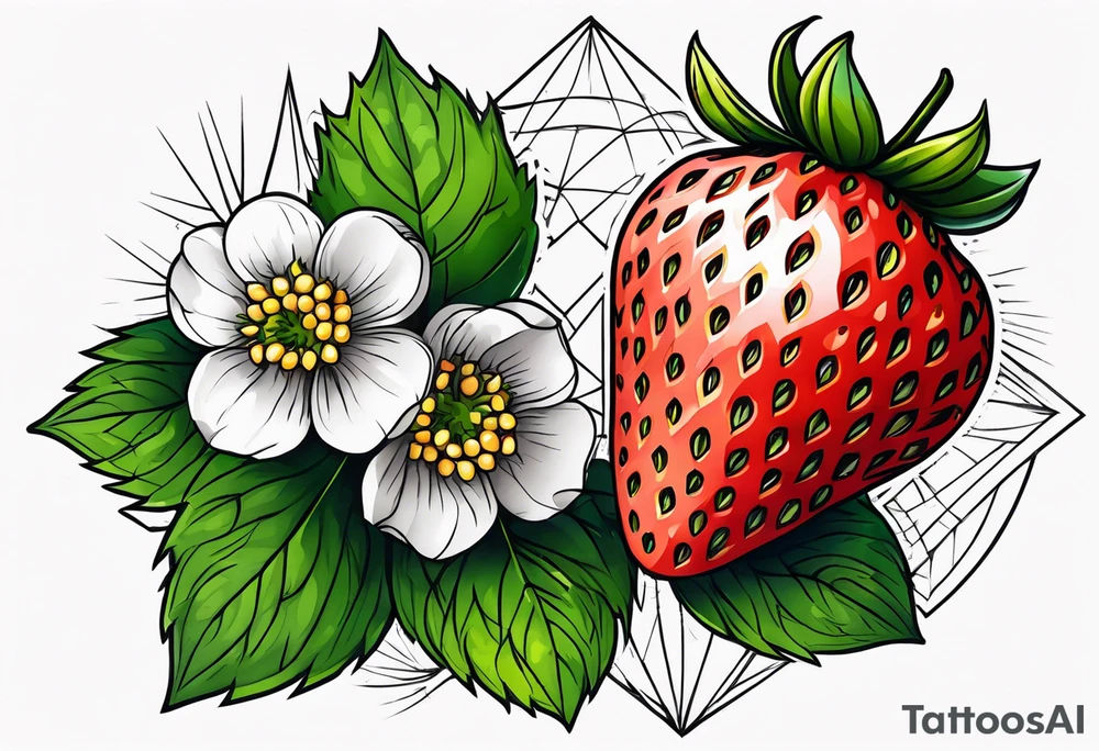 Strawberry tattoo idea