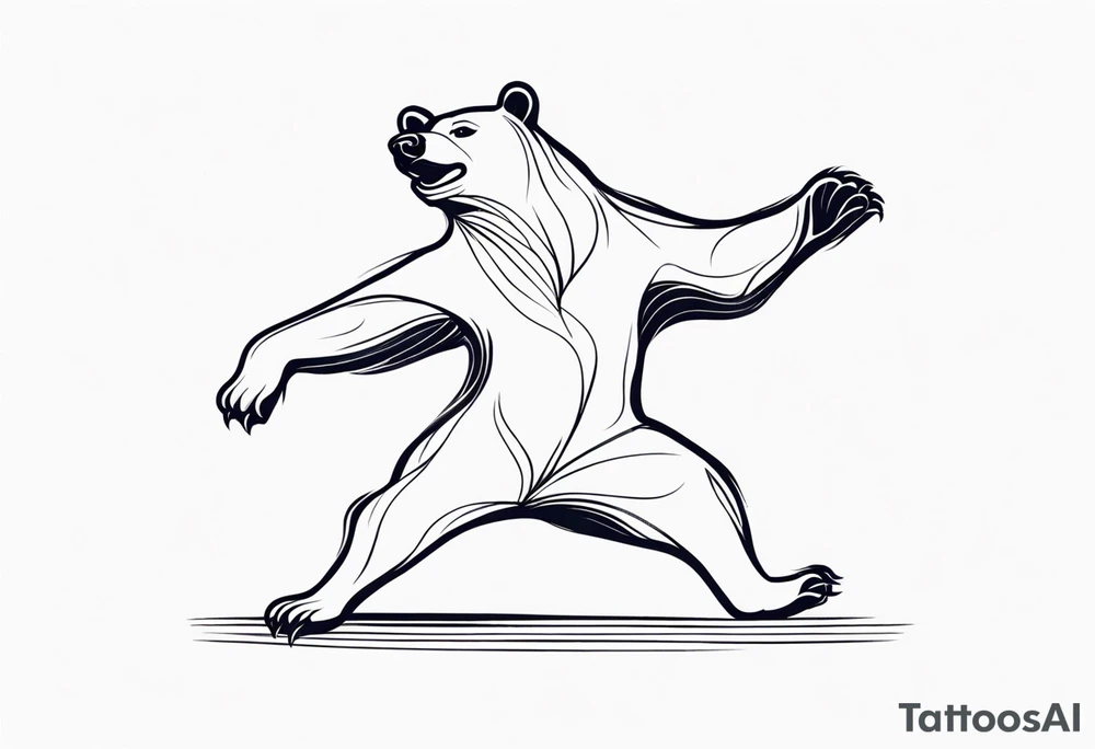Dancing bear tattoo idea