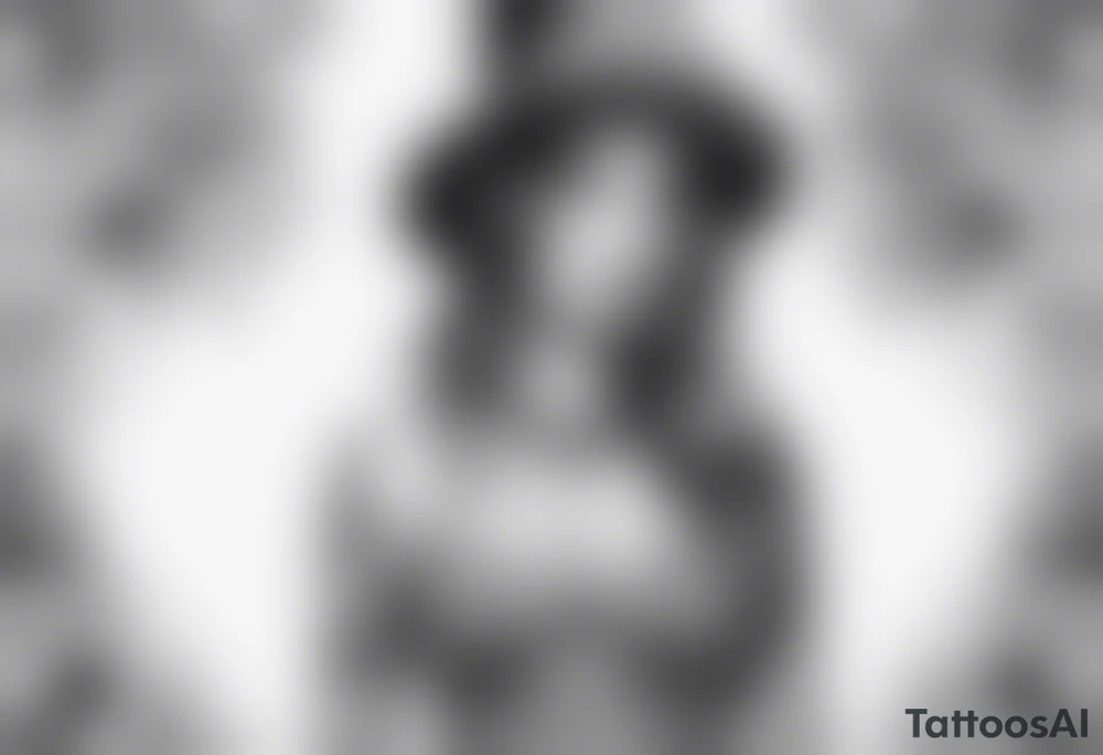 Woman with no clothes tattoo idea