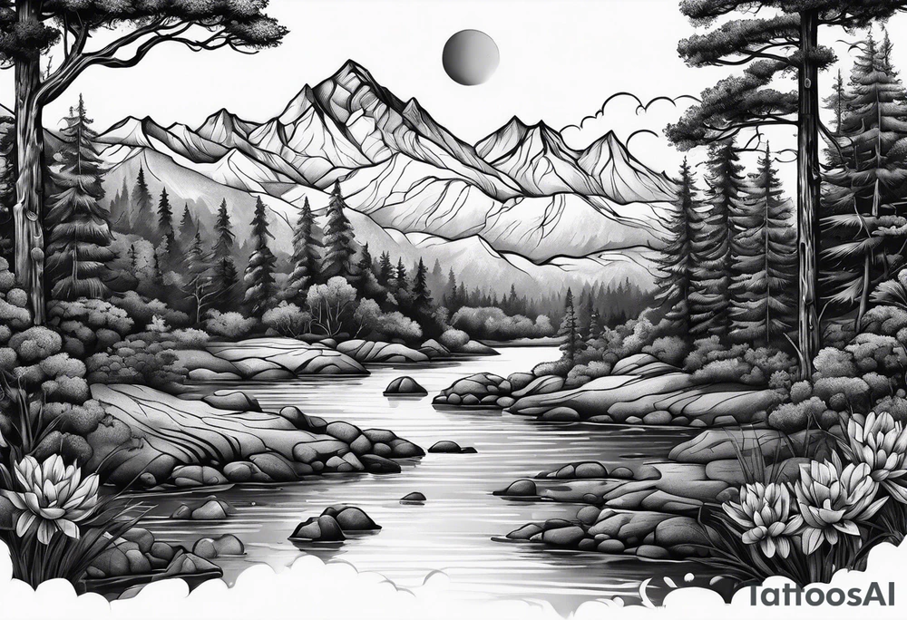 Landscape tattoo idea
