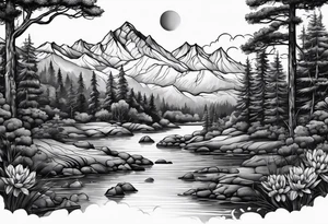 Landscape tattoo idea
