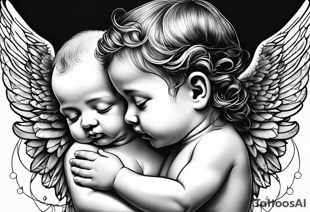 baby angels, praying, tattoo idea