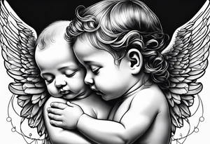 baby angels, praying, tattoo idea