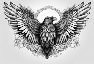 Wings with Glenn in the middle tattoo idea