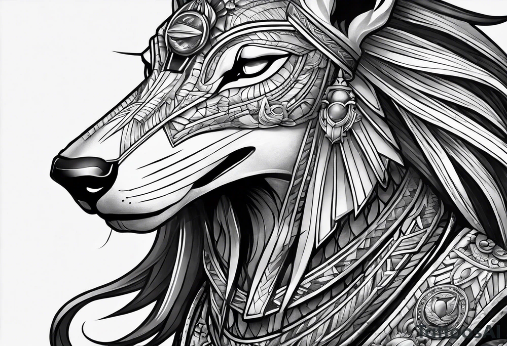 The war between Anubis and ra tattoo sleeve design tattoo idea The war between Anubis and ra tattoo sleeve design tattoo idea
