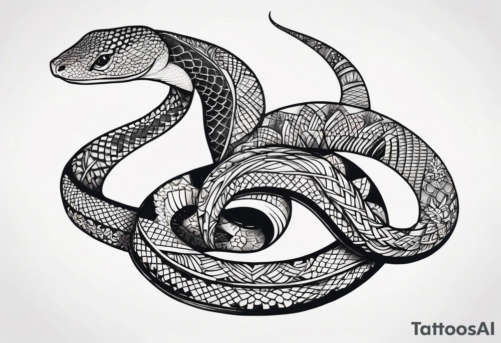 Snake lizard tattoo idea