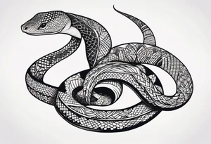 Snake lizard tattoo idea