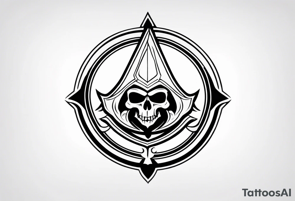 New Orleans assassins creed symbol but add a jolly roger tattoo idea