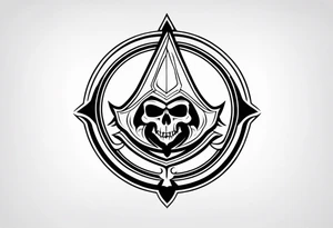 New Orleans assassins creed symbol but add a jolly roger tattoo idea