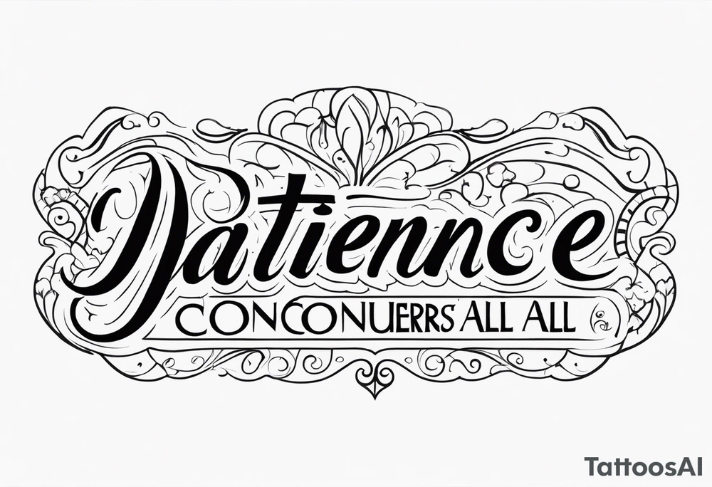 Patience is a love conquers all tattoo idea