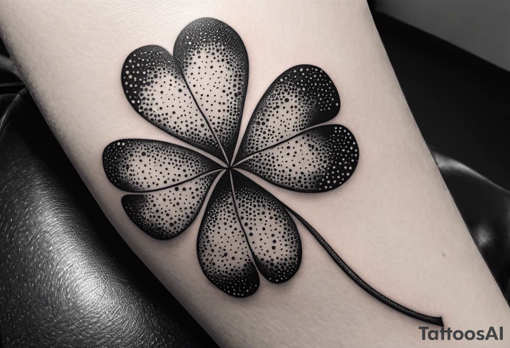 fine line three leaf clover tattoo idea