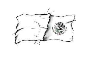 Venezuelan and Mexican flag tattoo idea