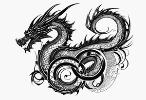 The numbers 0630 writing with a dragon tattoo idea