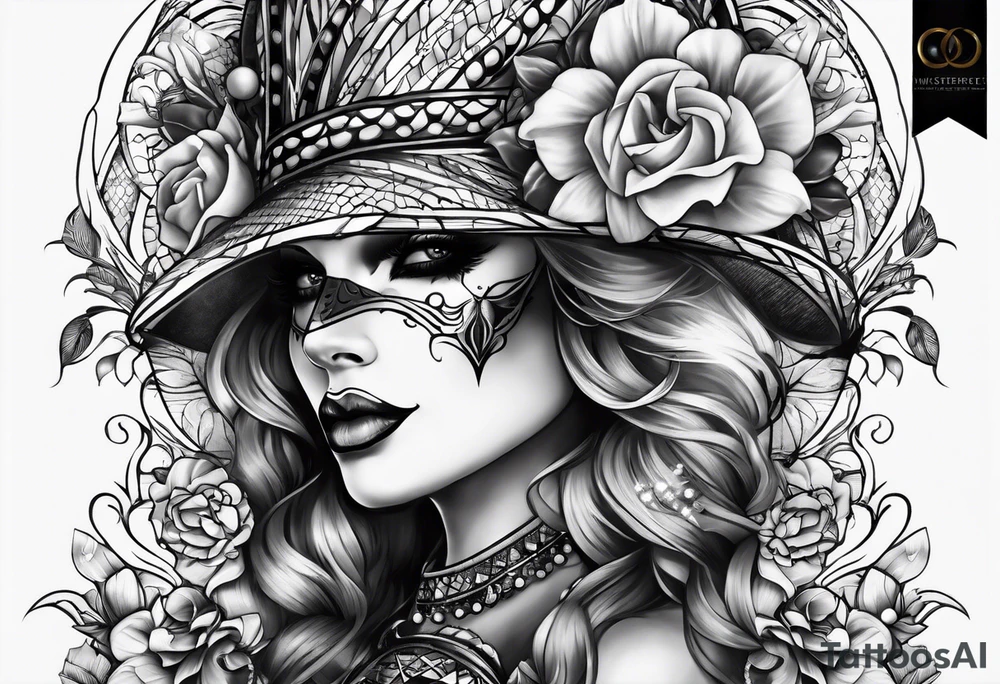 harlequin tattoo idea