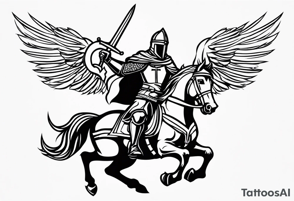 Christian knight tattoo idea
