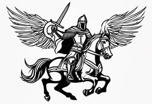 Christian knight tattoo idea