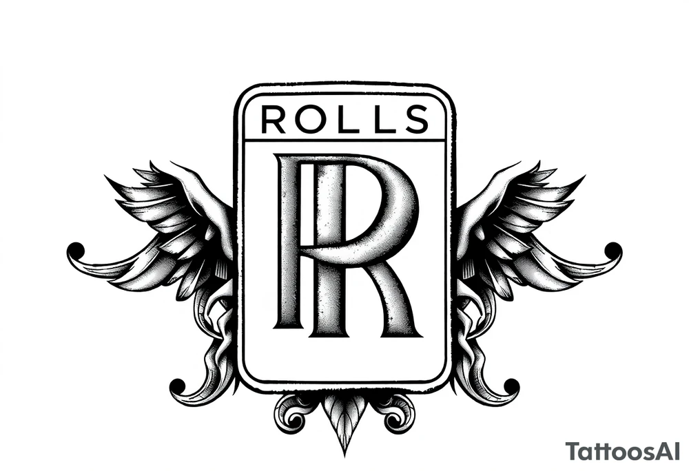 Rolls Royce logo tattoo idea