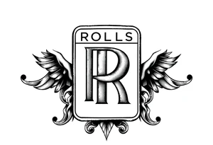 Rolls Royce logo tattoo idea