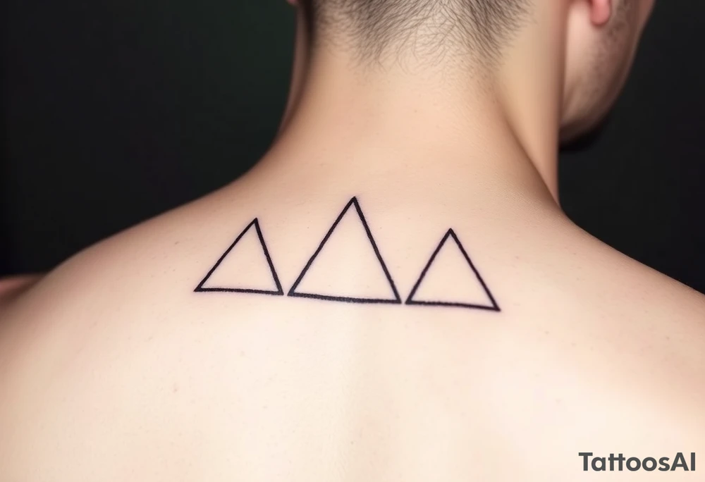 Simple three triangles tattoo idea