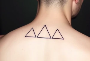 Simple three triangles tattoo idea