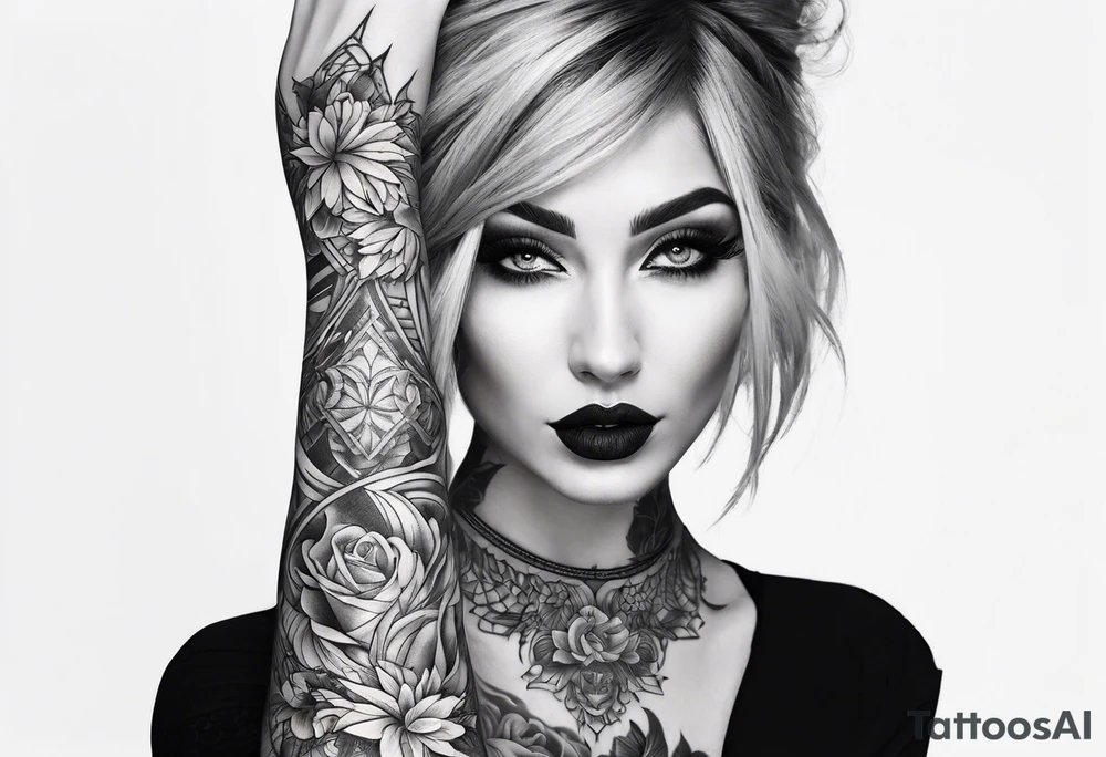 Gothic style forearm tattoo idea