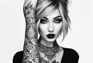 Gothic style forearm tattoo idea