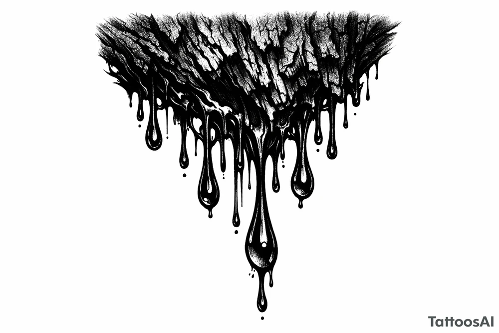 tree sap dripping from bark tattoo tattoo idea