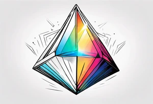 prism glass dispersing a ray of light tattoo idea